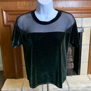 Victoria Secret Deep Green Velvet XS Top EUC